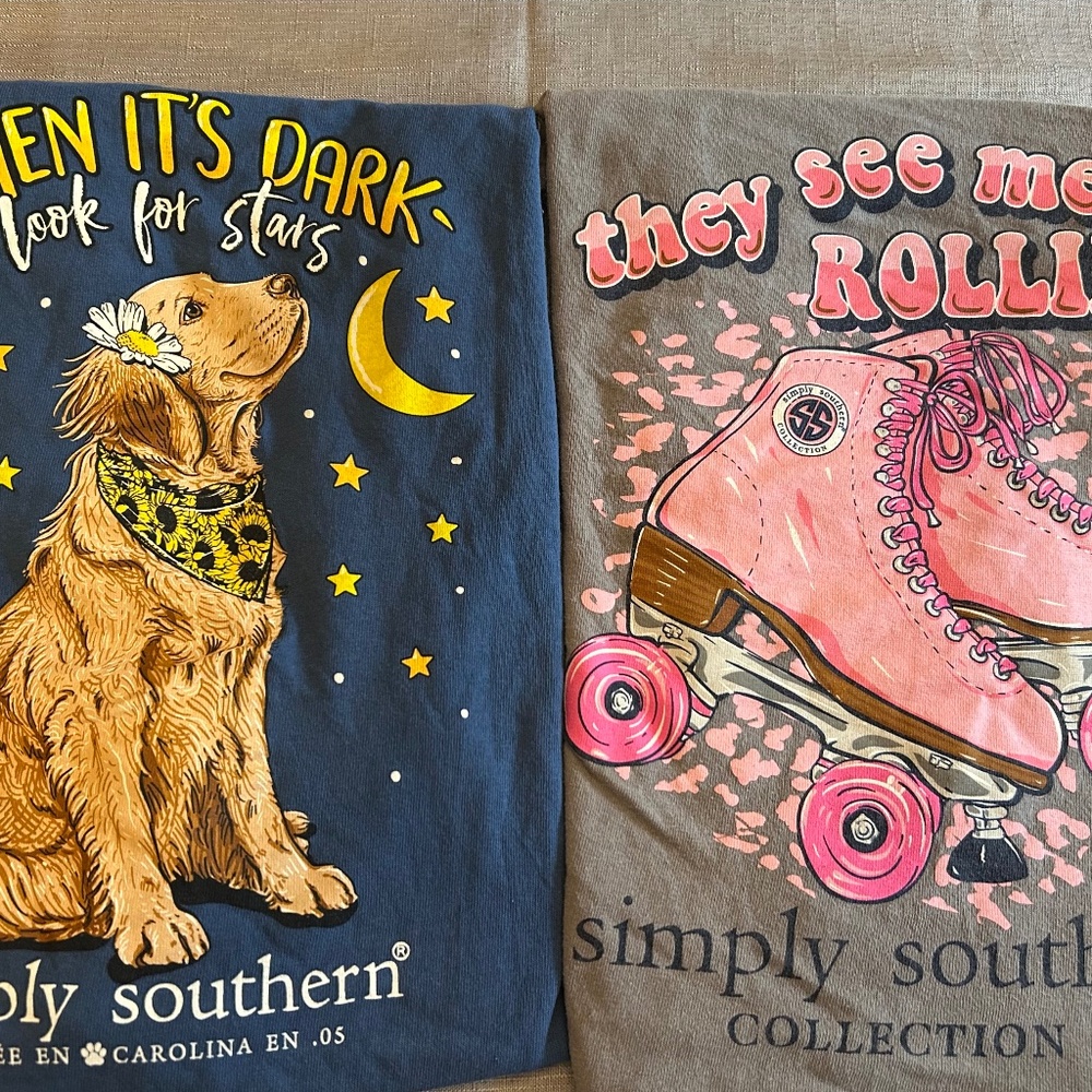 Girls Simply Southern Long Sleeved Shirts (youth M)